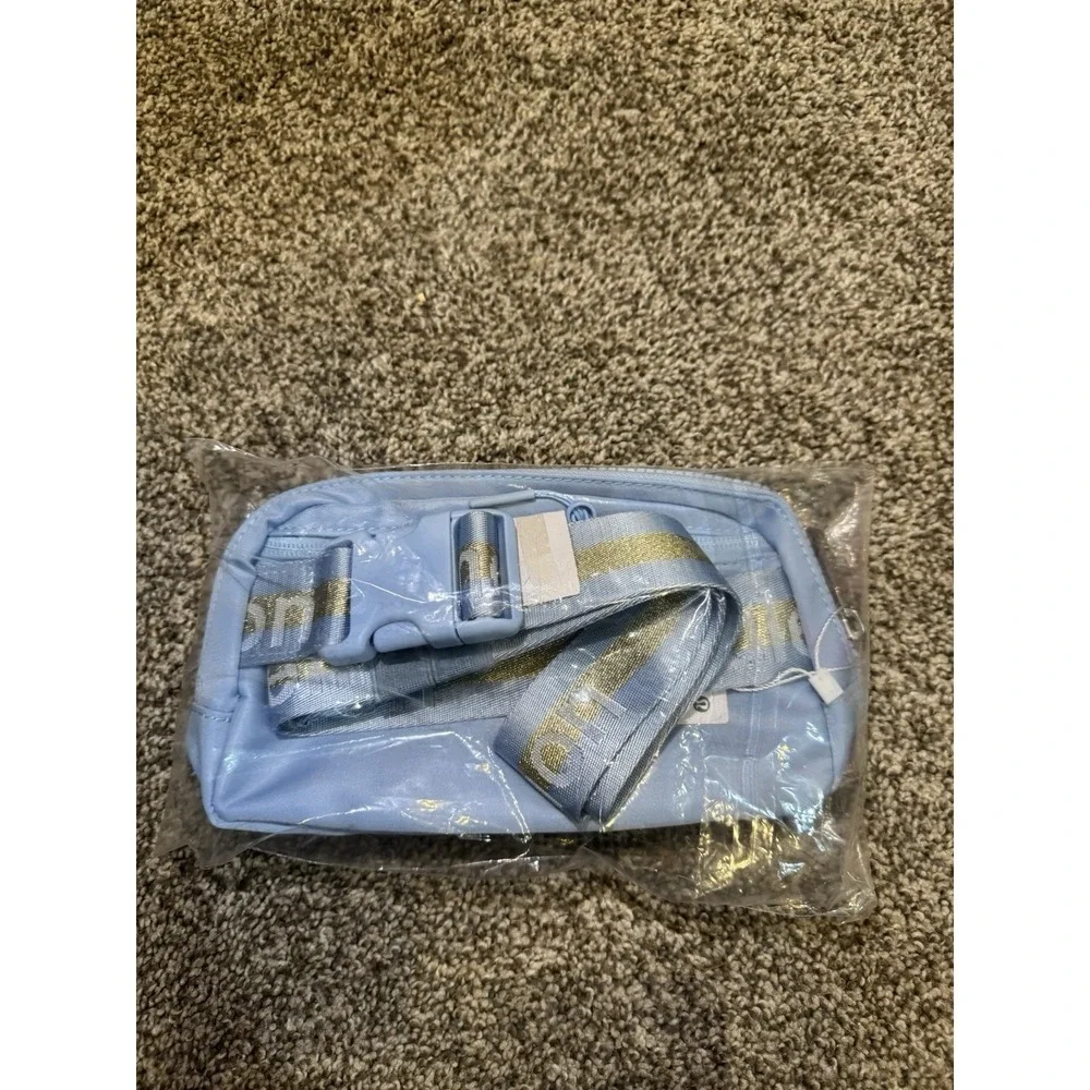 Lululemon Everywhere Women's Belt Bag - Baby blue Gold Wordmark 1L NWT